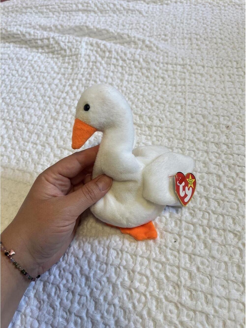 Beanie Babies White and Orange Stuffed-animal